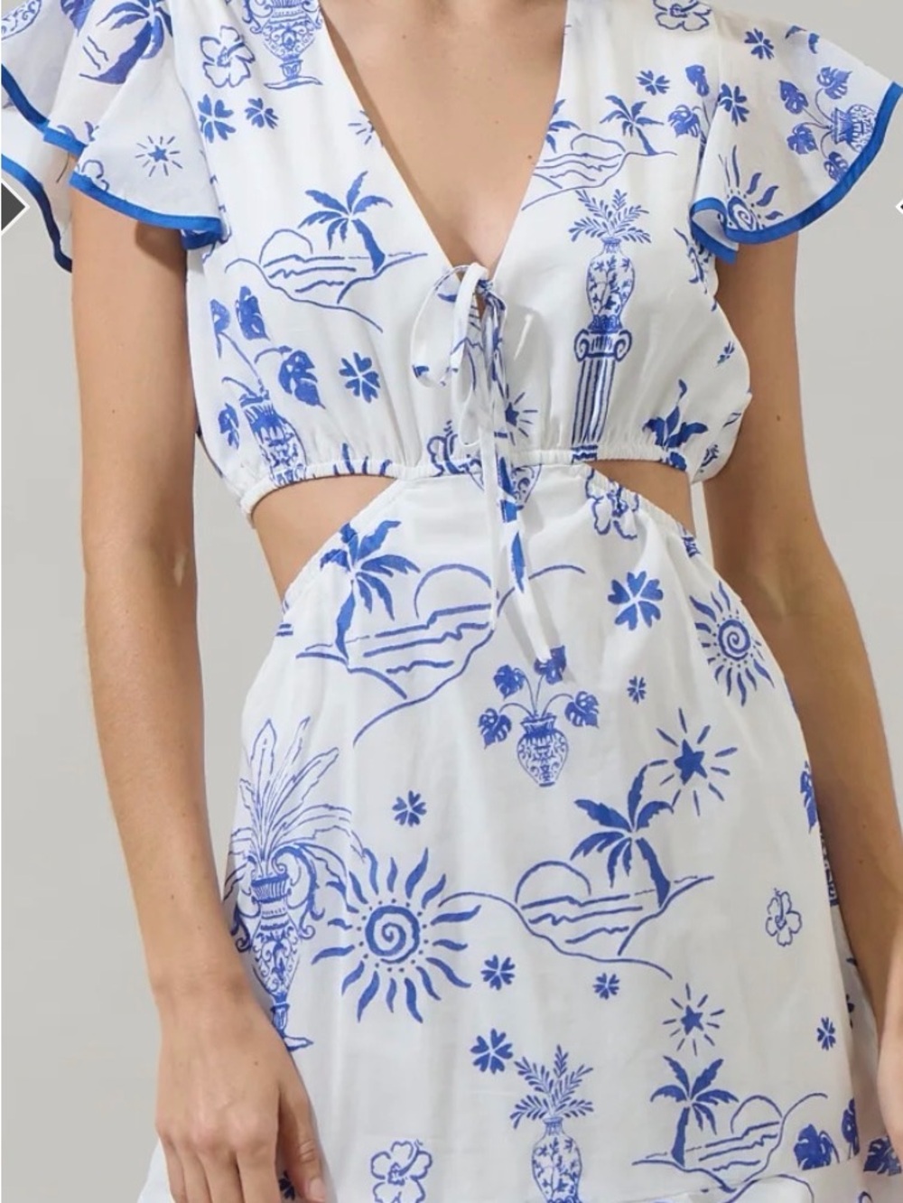 Sugarlips Brand New 2X Alvina Tropics Cely Cut Out Mini Dress.